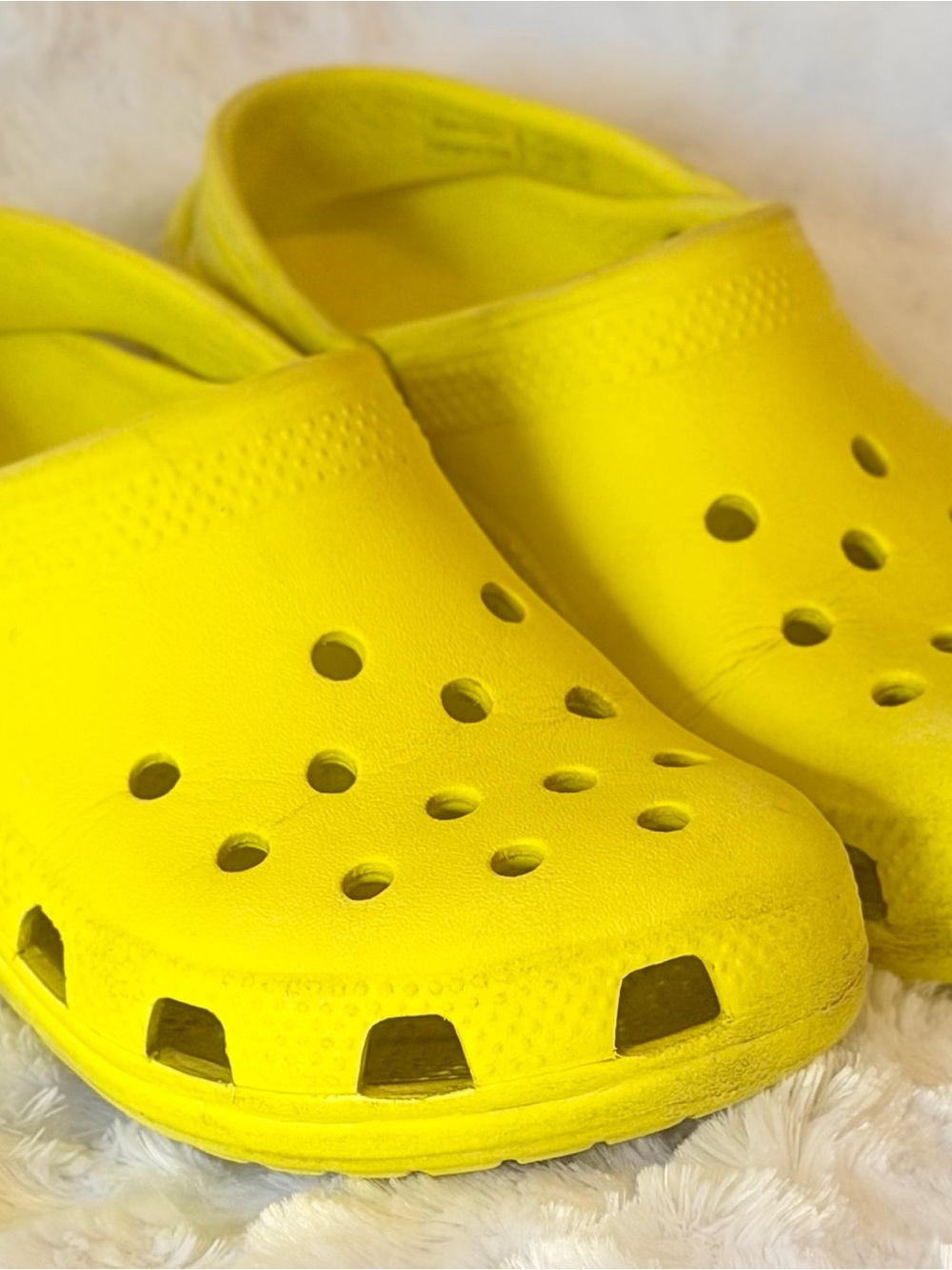CROCS Classic Kids Girls Bright Yellow Clogs